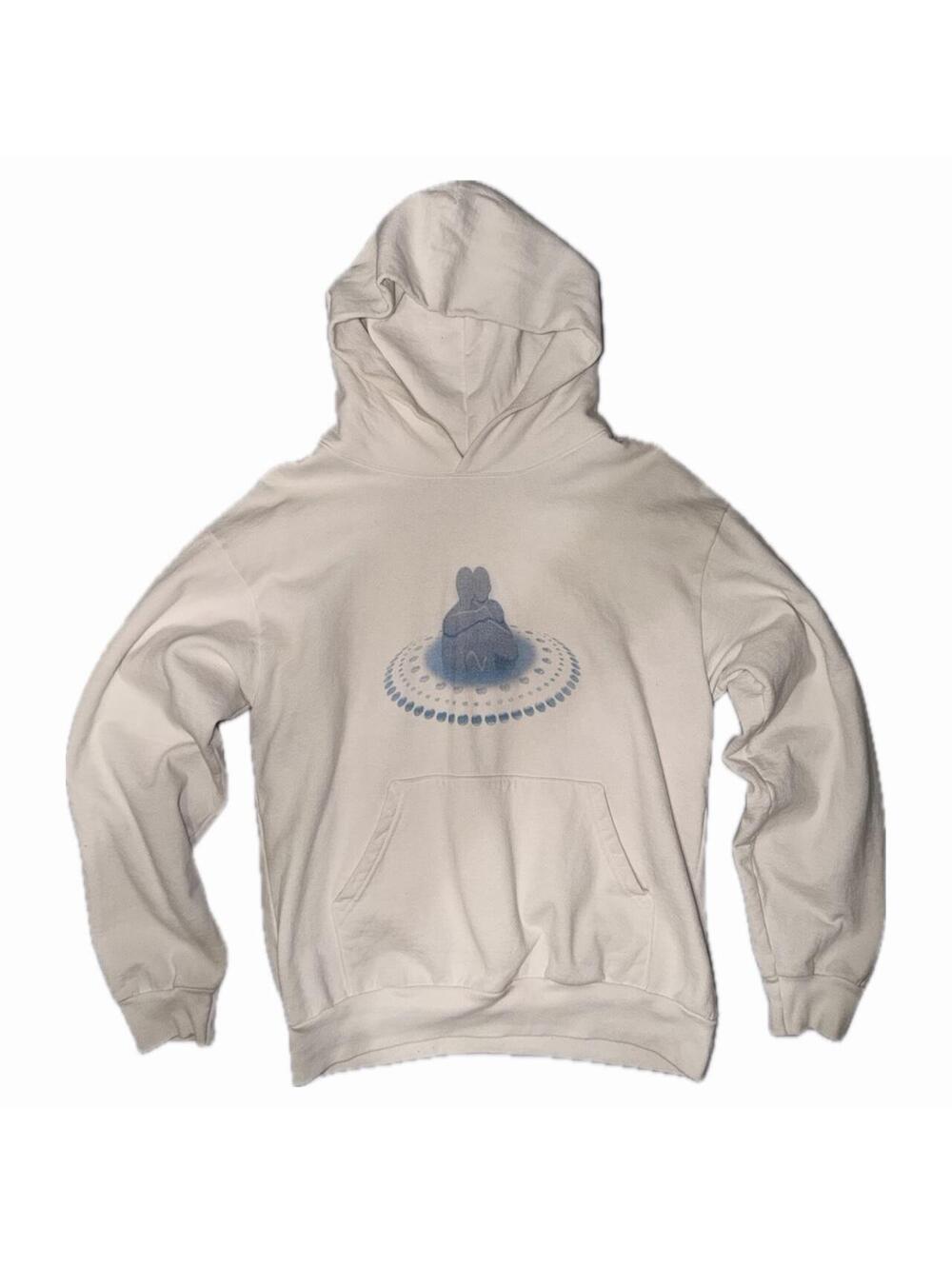 Unbranded Men's White and Cream Hoody